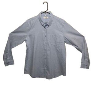 DIYUS Men’s Button-Down Shirt Light Blue Classic Fit - XL